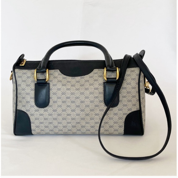 Gucci Handbags - GUCCI Vintage Micro GG Doctor Boston Handle Bag